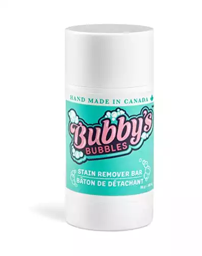 Bubby's Bubbles Eco-Friendly Stain Remover Stick, A Vegan Natural Laundry Spot Remover Bar - Unscented