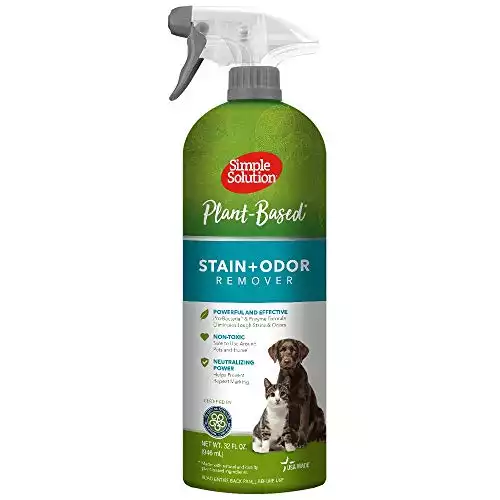 Simple Solution Plant-Based Stain and Odor Remover | All Natural Enzymatic and Pro-Bacteria Formula Made with Natural and Quality Plant-Based Ingredients | 32 oz