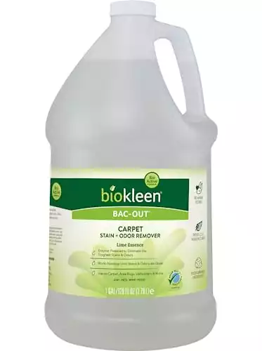 Biokleen Bac-Out Stain Remover for Clothes & Carpet - 128 Ounce - Enzyme, Destroys Stains & Odors Safely, for Pet Stains, Laundry, Diapers, Wine, Carpets - Eco-Friendly, Plant-Based